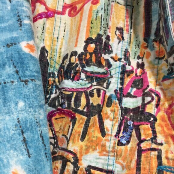 ATTITUDE PRINT JEANS JACKETS SIZE S - Picture 8 of 13